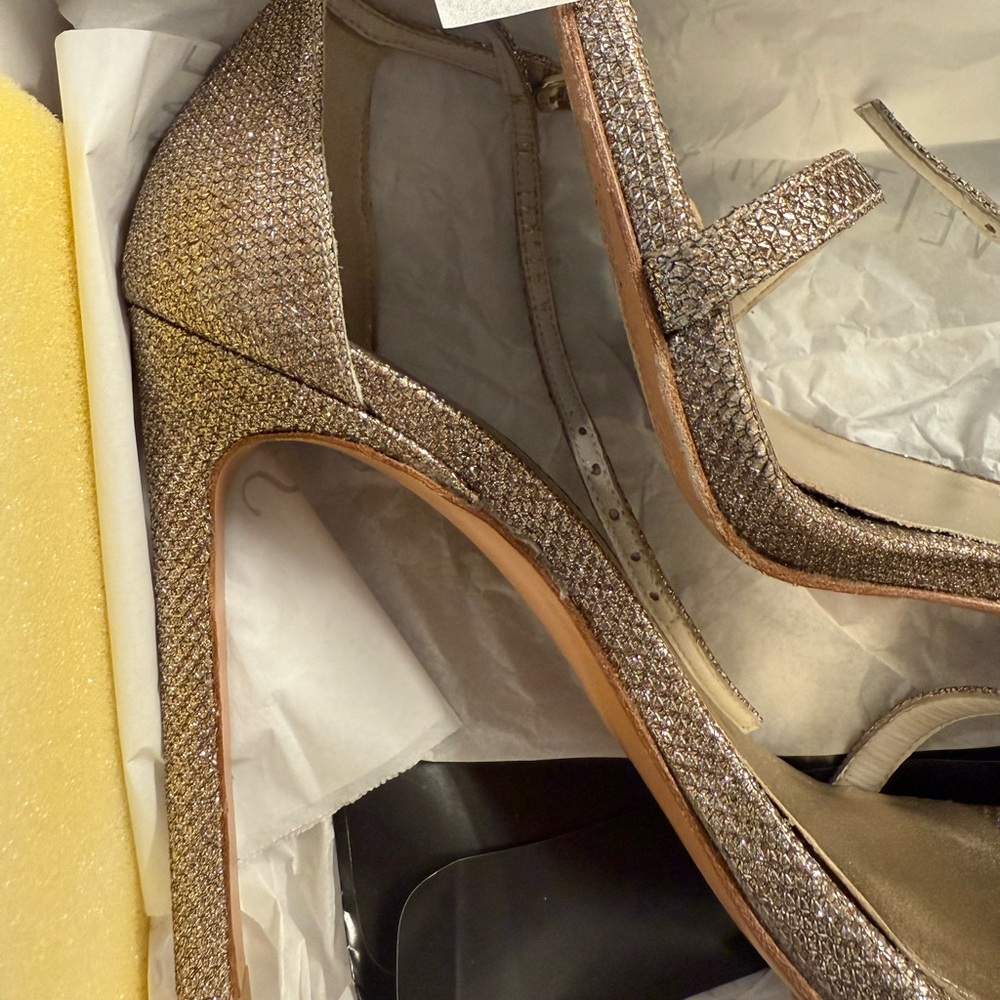 Stuart Weitzman Sandal Nudist Platinum Noir size 6 - Picture 3 of 8